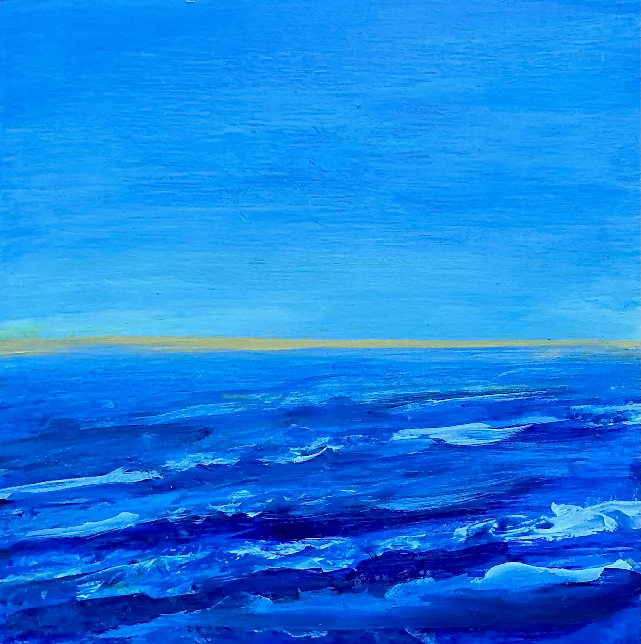 blue waves and blue sky